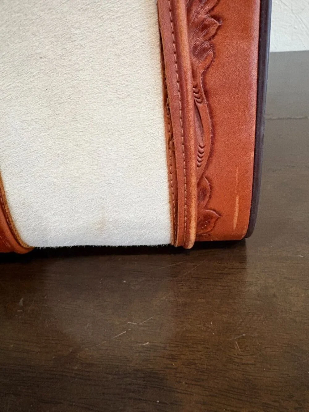 1970’s Vintage Cowhide Leather Handbag Purse